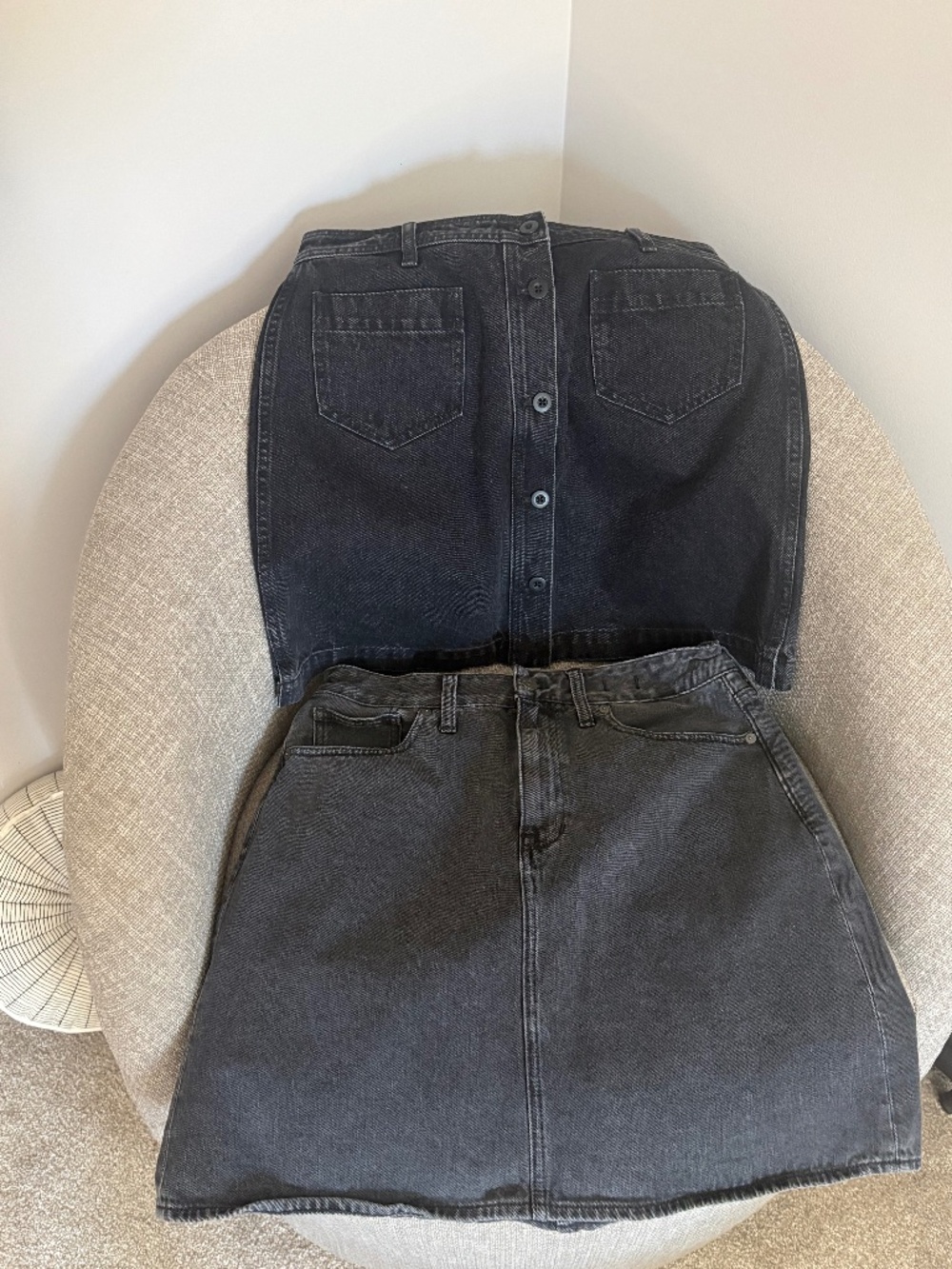 BOGO Two Madewell Black Denim Skirts~